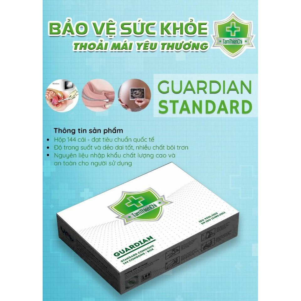 [ DEAL 5K]  3 cái bao cao su tâm thiện chí Guardian trơn mỏng không hôi cao su