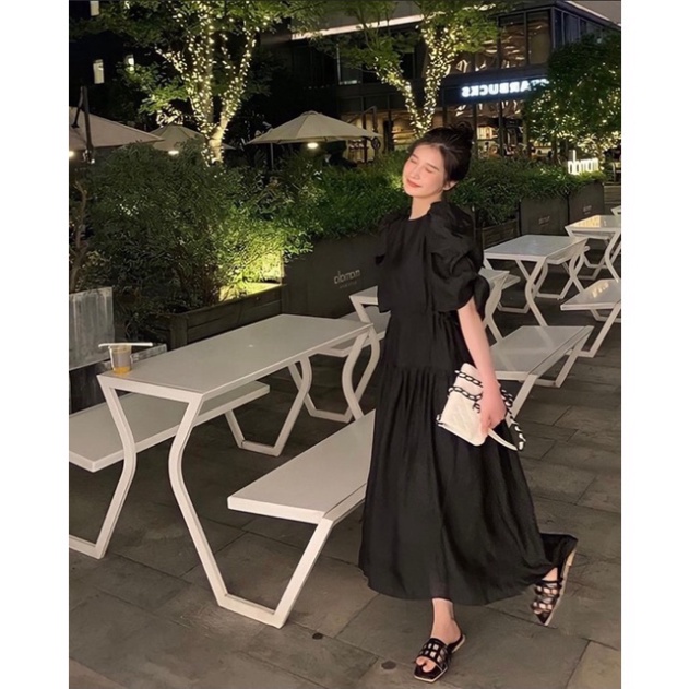 Váy maxi dáng dài tơ nến mềm mại,Đầm dài dễ thương đi biển rhstore