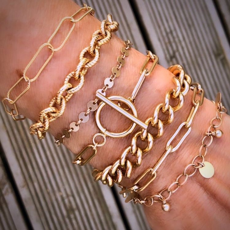 [Mã FACBHOT55 giảm 10K đơn bất kì] Set 7 Vòng Tay Thiết Kế Kiểu Hình Học Độc Đáo Thời Trang