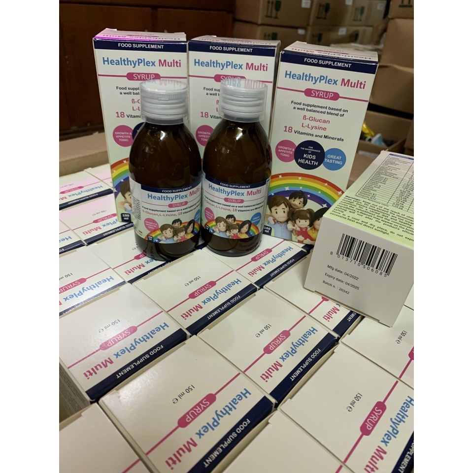 Healthyplex Multi bổ sung vitamin giúp bé ăn ngon,tăng cường sức khỏe tăng đề kháng.Chai 150ml