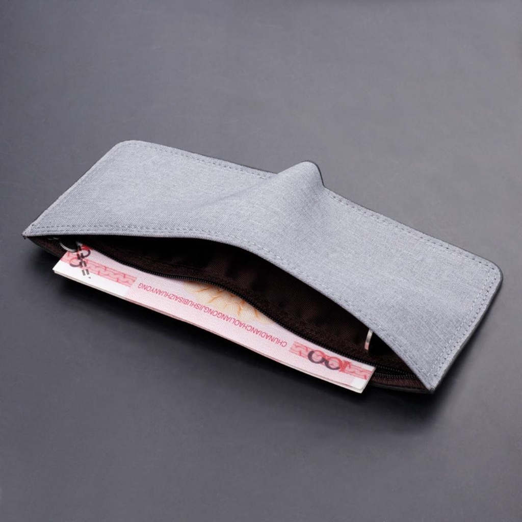 Ví nam Classic chất liệu vải Canvas nhỏ gọn dáng ngang 3 màu thời trang VI3