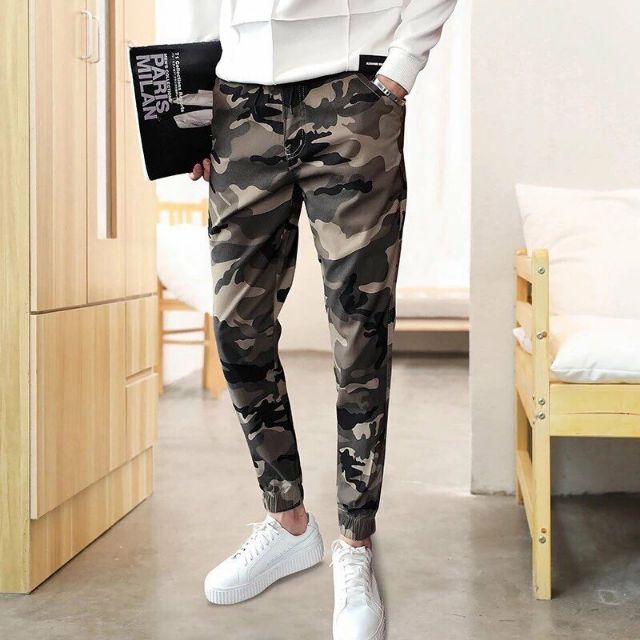 @ ak323 Quần jogger nam nữ vân bộ đội cực chất