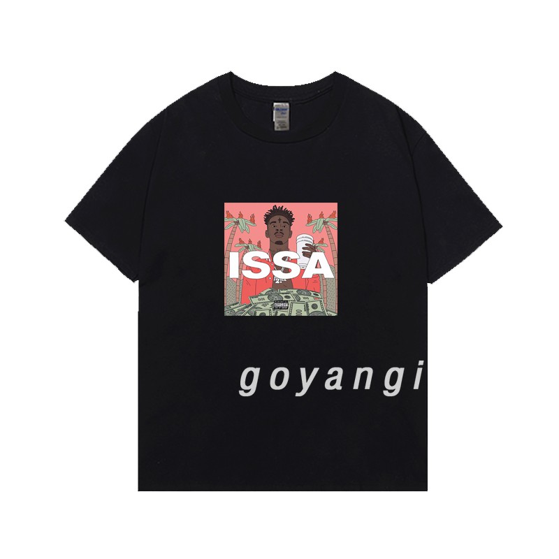 Áo thun unisex Rapper 21 savage unisex nam nữ dáng rộng oversize phong cách Hàn Quốc