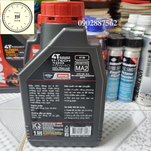 Nhớt Motul H-Tech 100 10w40 1 lít 100% tổng hợp