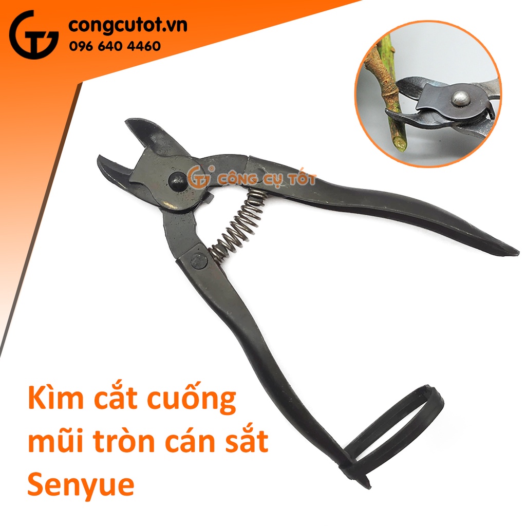 Kìm cắt cuống thu hoạch quả mũi tròn cán sắt Senyue