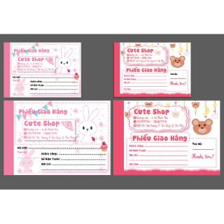 [100 Nhãn] In Theo Yêu Cầu Phiếu Gửi Hàng A5 Có Keo Dán