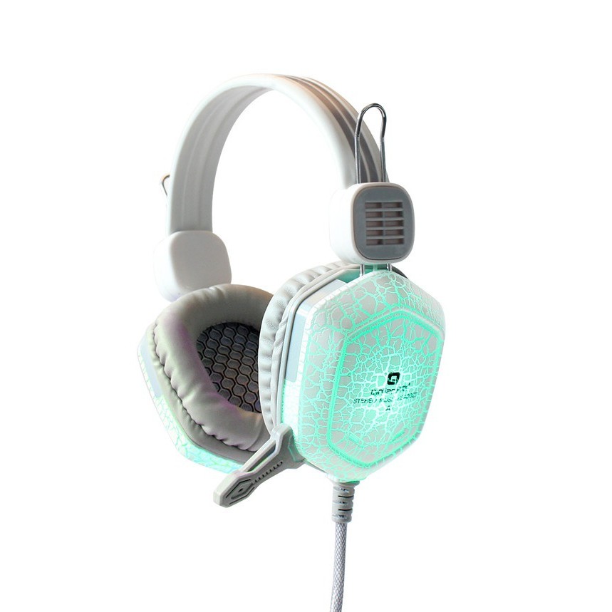 Tai nghe chụp tai headphone siêu trâu Qinlian A7 có led dây to 7 ly, led màu chuyên game cho phòng net