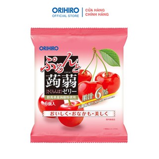 Thạch trái cây Orihiro vị Cherry thơm ngon bổ dưỡng (6 gói nhỏ)