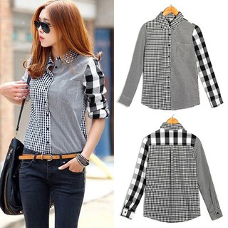 FREESHIP ĐƠN 99K_ Áo sơ mi họa tiết sọc ca rô phong cách Vintage