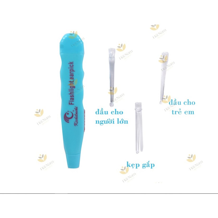 Đèn Pin Mini Soi Tai Hộp 3 Đầu Đi Kèm Phù Hợp Cho Bé Sơ Sinh, Trẻ Em