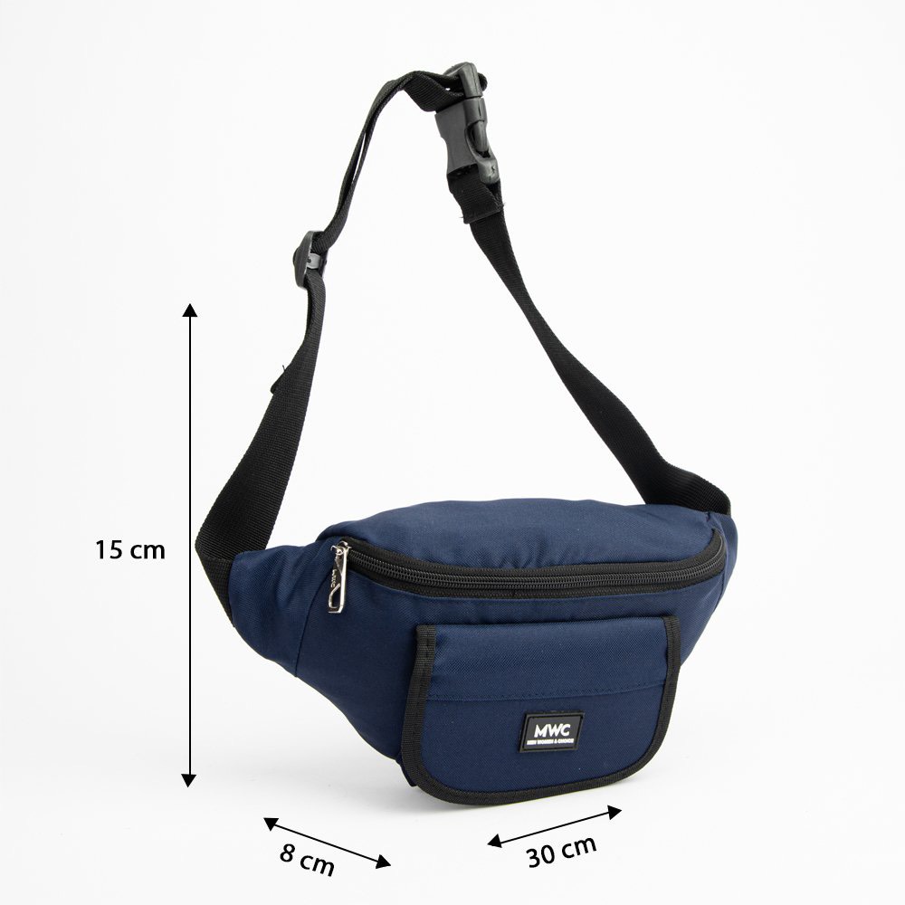 Túi Đeo Chéo MWC 0818 - Túi Đeo Hông Trơn 2 Ngăn Túi Vải Canvas Thời Trang Nam Nữ