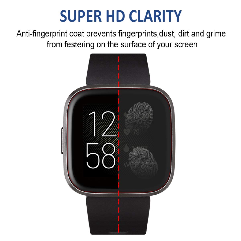 Miếng Dán Bảo Vệ Màn Hình Đồng Hồ Mềm Mại Trong Suốt Hd Cho Fitbit Versa 2 3