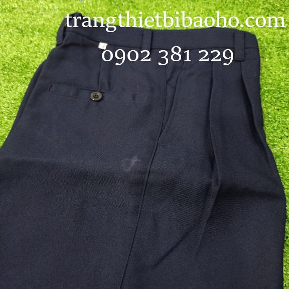 Quần áo bảo vệ tay dài màu xanh (áo vải xi - quần casme)