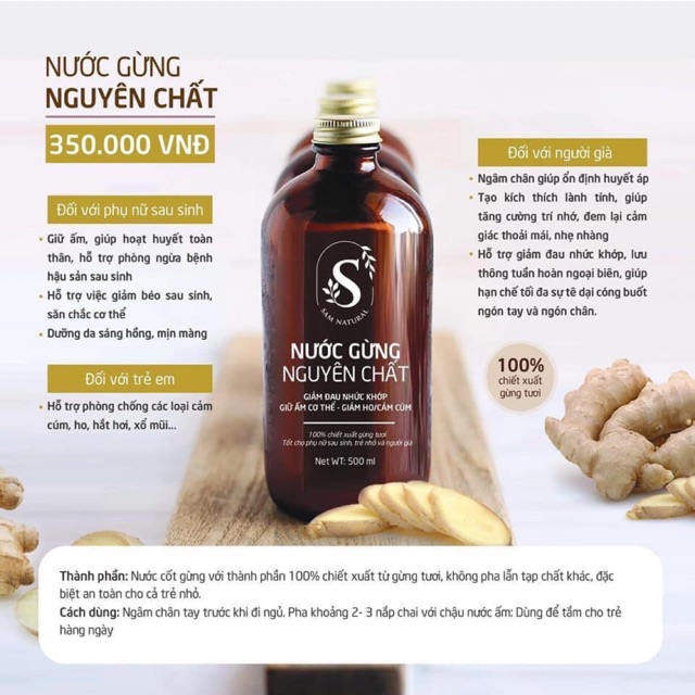 Nước Gừng nguyên chất