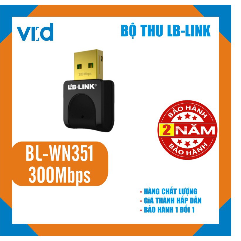 [CHÍNH HÃNG]Bộ thu LB-LINK BL-WN351 300Mbps - Bảo hành 24 tháng !!!