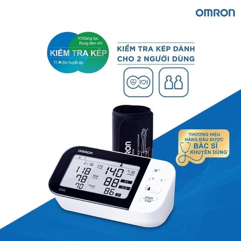 MÁY ĐO HUYẾT ÁP CẢNH BÁO ĐỘT QUỴ OMRON HEM 7361T | KẾT NỐI BLUETOOTH VỚI ĐIỆN THOẠI - BẢO HÀNH 5 NĂM