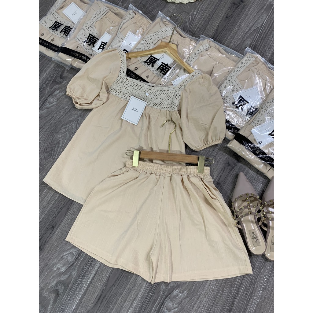 Set đồ nữ cá tính, set quần sóc áo quây đi chơi sang chảnh mùa hè đẹp 8A00053 | BigBuy360 - bigbuy360.vn