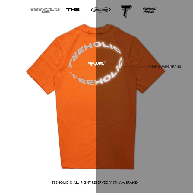 Áo Thun Phản Quang Logo TeeHolic - Màu Cam