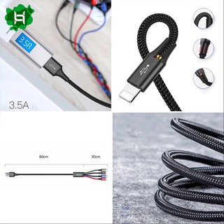 Cáp Baseus 4 Đầu Chính Hãng Baseus Rapid Lighning Micro Type C