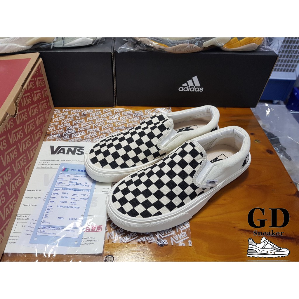 Giày vans vault caro  (Checkerboard Slip On) bản Trung ảnh trực tiếp full box ,bill