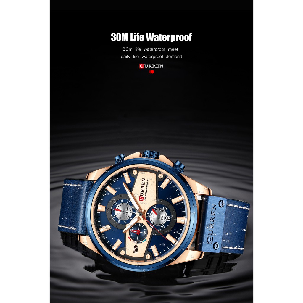 Đồng Hồ Quartz CURREN Chống Thấm Nước 8394 XS