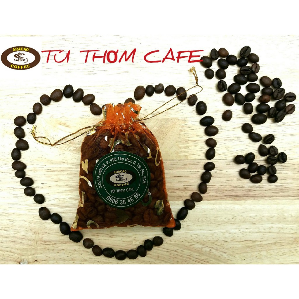 Túi thơm cafe, hạt cafe nguyên chất, rang mộc - ARACAO COFFEE