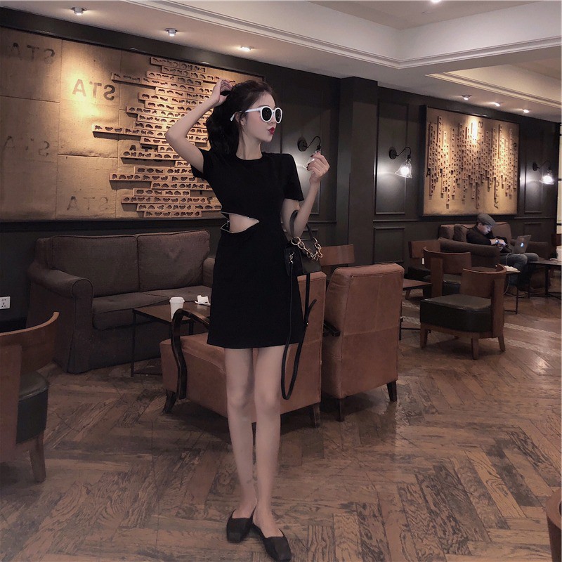 Đầm Đen Cổ Chữ V Khoét Sâu Gợi Cảm Cho Nữ | BigBuy360 - bigbuy360.vn