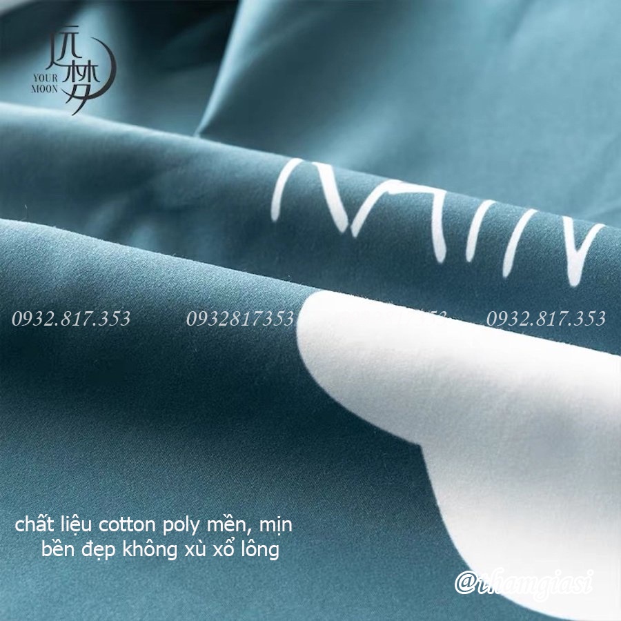 Ga Gối Cotton Poly giá rẻ bọc 2 mặt có khóa kéo cho nệm topper, đệm bông kích thước 1m| 1m2| 1m4| 1m6| 2m