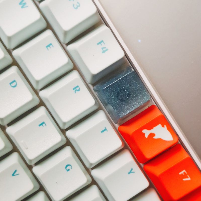 [Sẵn hàng] Keycap Sparkling Blue OEM R4 Resin Nút bàn phím hiệu ứng tinh thể