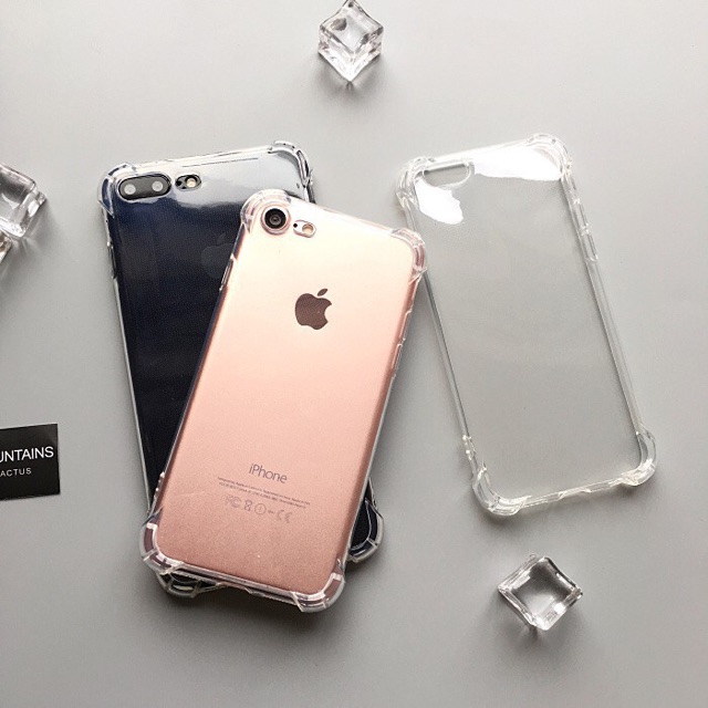 Ốp lưng dẻo 4 gốc chống sốc trong suốt cho IPHONE