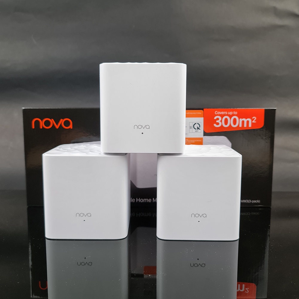 Wifi Mesh Tenda Nova MW3 - Ghép Nối Không Dây Cho Vùng Phổ Sóng Đến 300m2 - Hàng Chính Hãng Tiếng Anh Bảo Hành 3 Năm