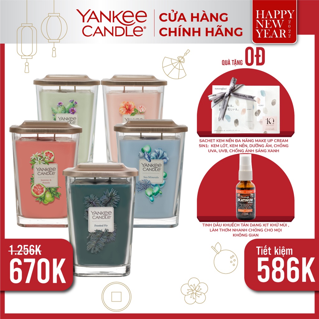 Nến thơm Sáp đậu nành Elevation Yankee Candle size L (552g) - BST mùi hương mới