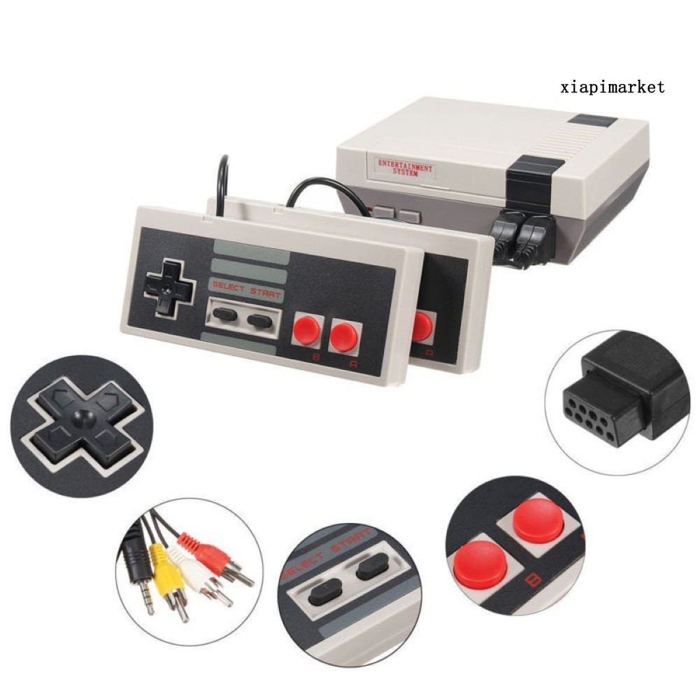 Máy Chơi Game Mini 600 Trò Chơi Cổ Điển Với 2 Tay Cầm Điều Khiển Cho Nintendo Nes