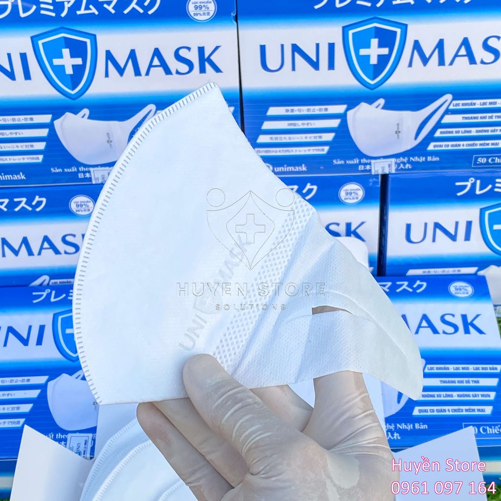 [GIÁ SỈ] Hộp 50 chiếc Khẩu trang 3D Unimask - Công nghệ Nhật