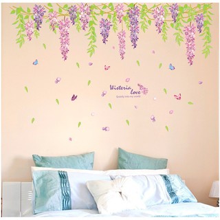 Decal Hoa Đậu Tím