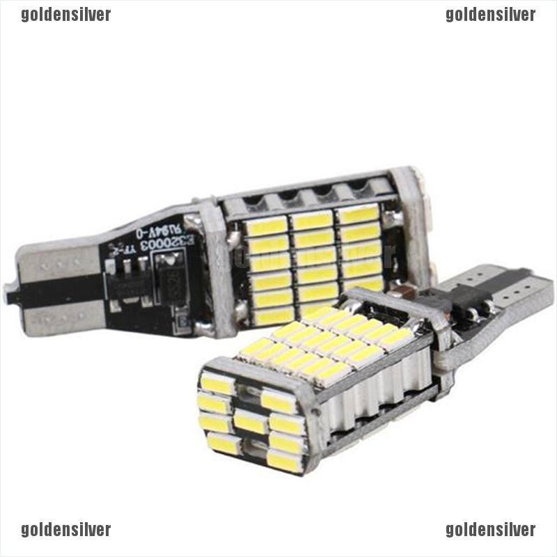 Đèn LED 2X T15 W16W 45 SMD 4014 Ánh Sáng Trắng 6000K Chất Lượng Cao Cho Xe Hơi