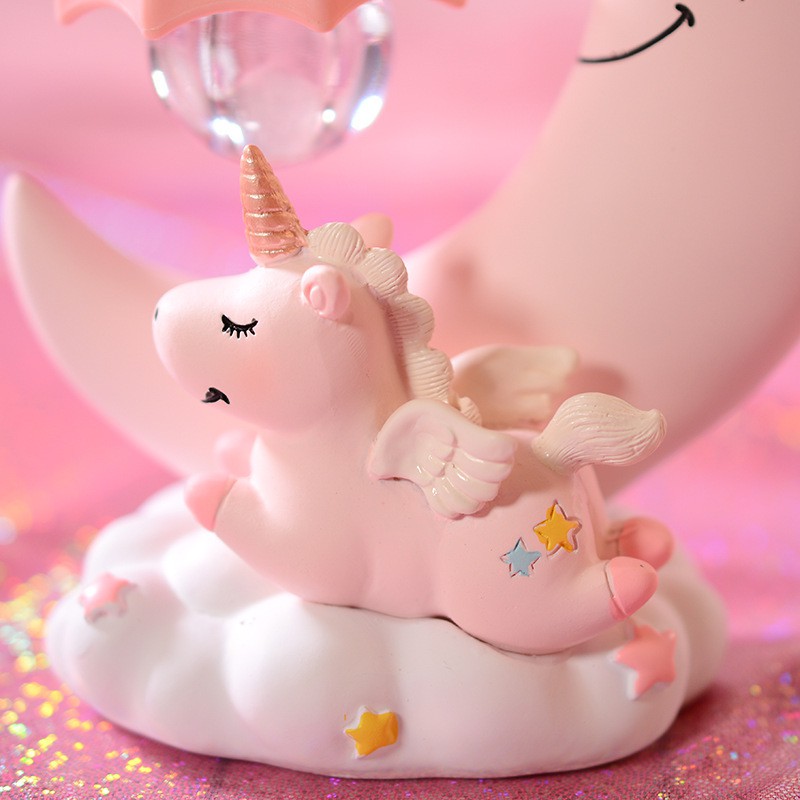 Đèn ngủ đèn phòng ngủ hình đề bàn mặt trăng Unicorn giúp bé tập trung ngủ ngon ánh đèn trang trí phòng siêu bắt mắt