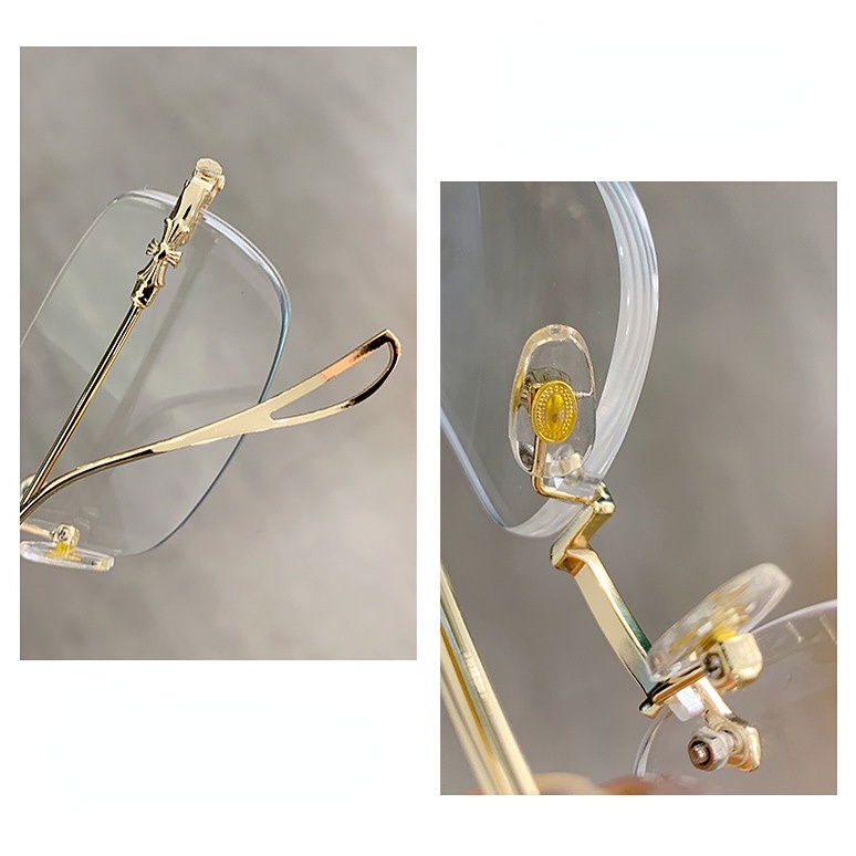 【0-600°Mắt Kính Gọng Kim Loại Chống Bức Xạ Dành Cho Nam Và Nữ