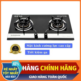 Bếp ga âm sunhouse shb8836 mặt kính chịu lực, tiết kiệm ga