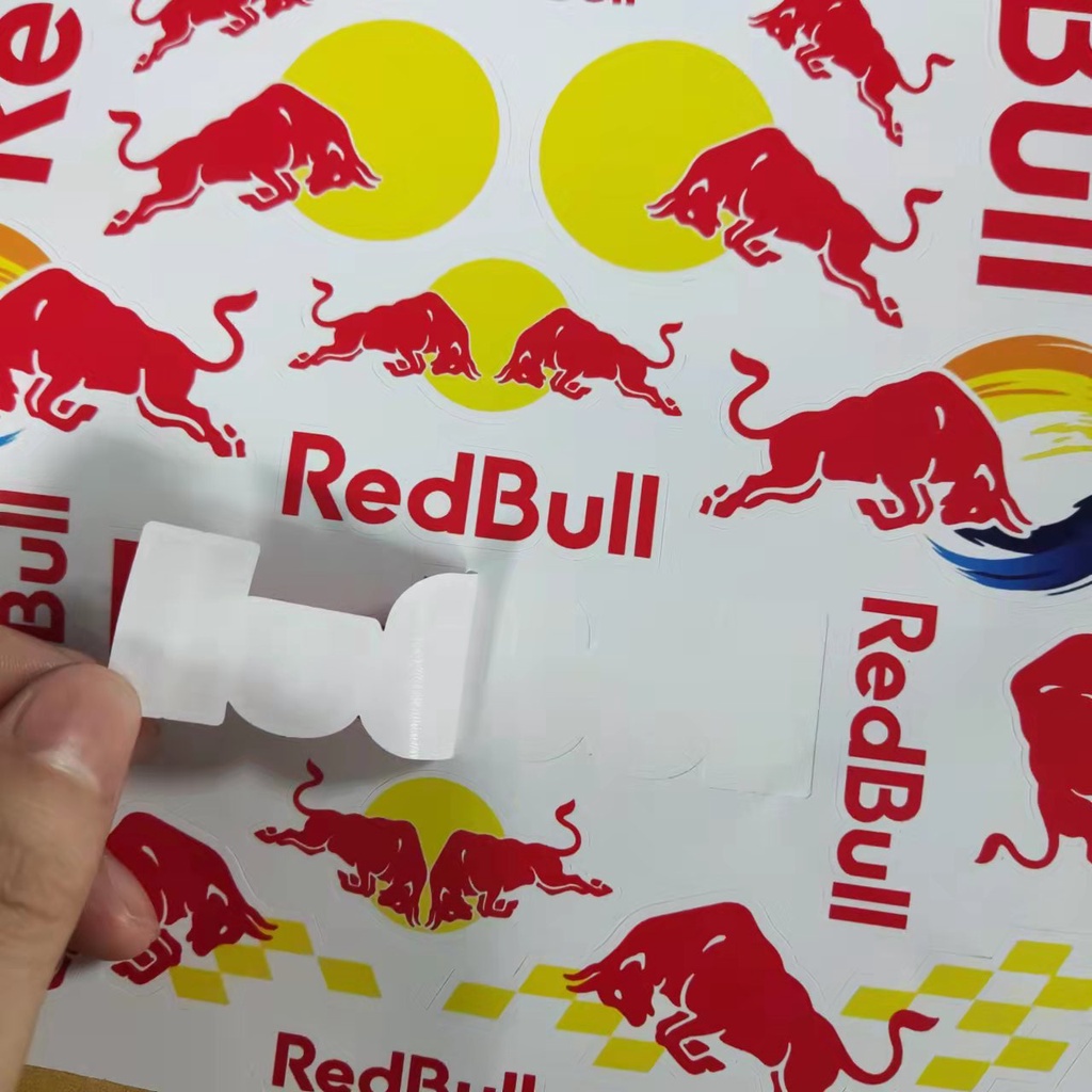 Red bull Miếng Dán Trang Trí Mũ Bảo Hiểm Chống Thấm Nước