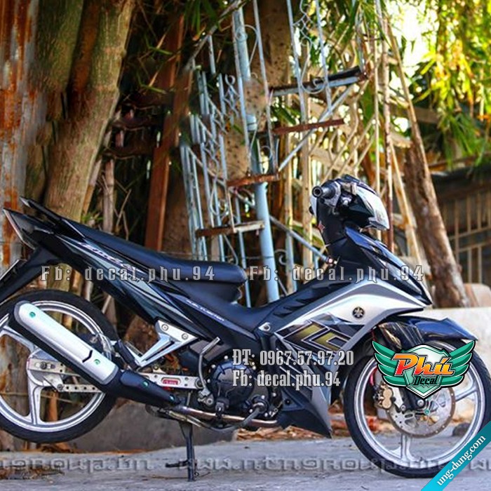 Tem Rời Exciter 135 2011-2014 LC đen bạc (V)