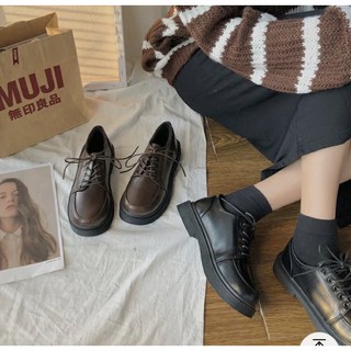 Giày oxford chất da mềm, giày buộc dây ulzzang