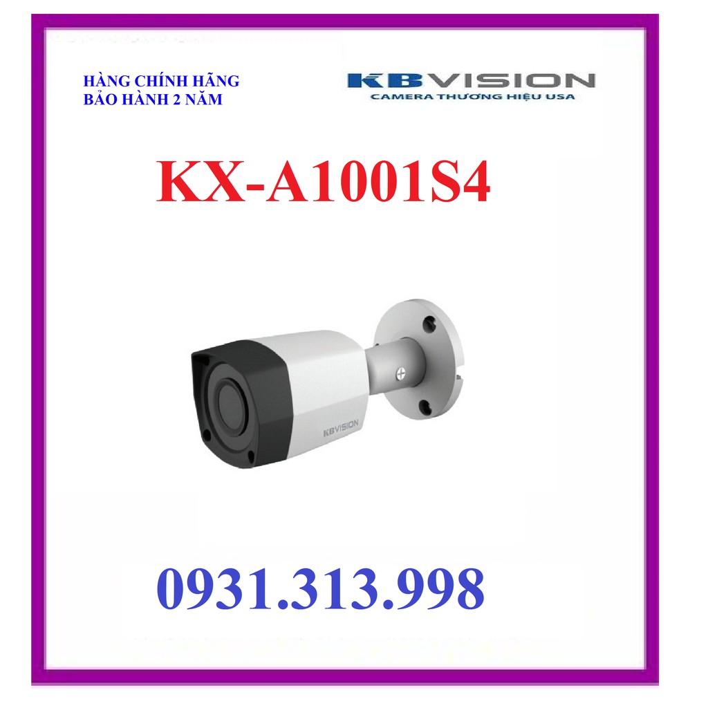 Camera KBVISION KX-1001S4 1.0MP (CVI, TVI, AHD, Analog).