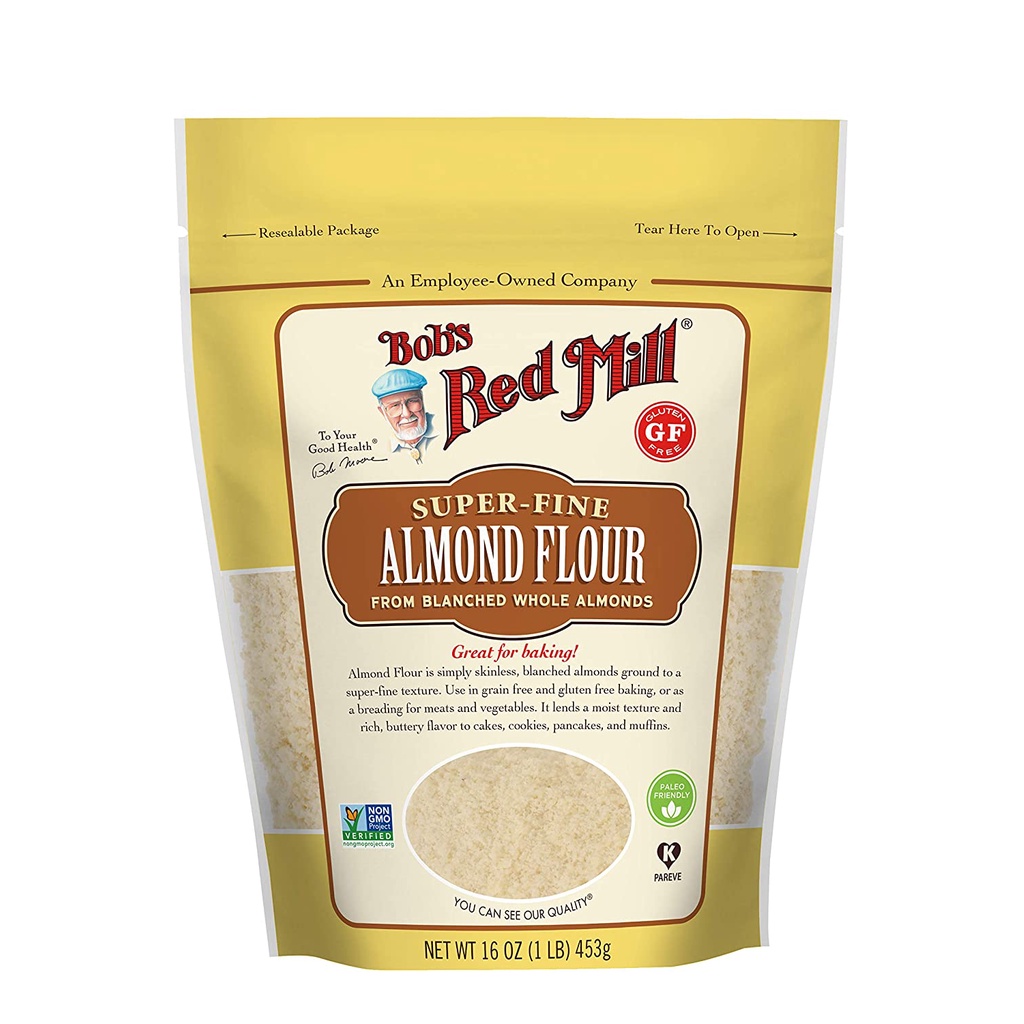 BỘT HẠNH NHÂN LÀM BÁNH ĂN KIÊNG PALEO Gluten-Free, Non-GMO Bob's Red Mill, Super Fine Almond Flour, 453g