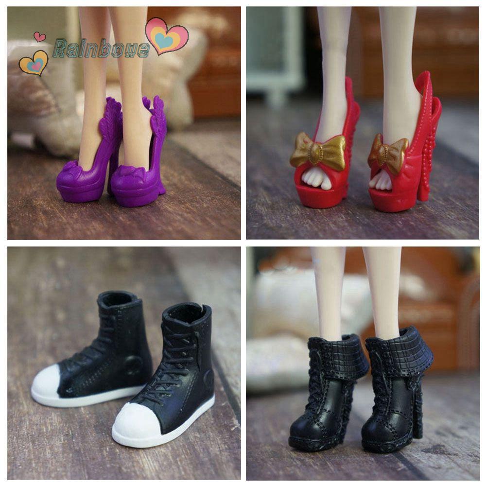 Giày bốt nhựa cổ cao 2.2cm 19 kiểu dáng thời trang cho búp bê