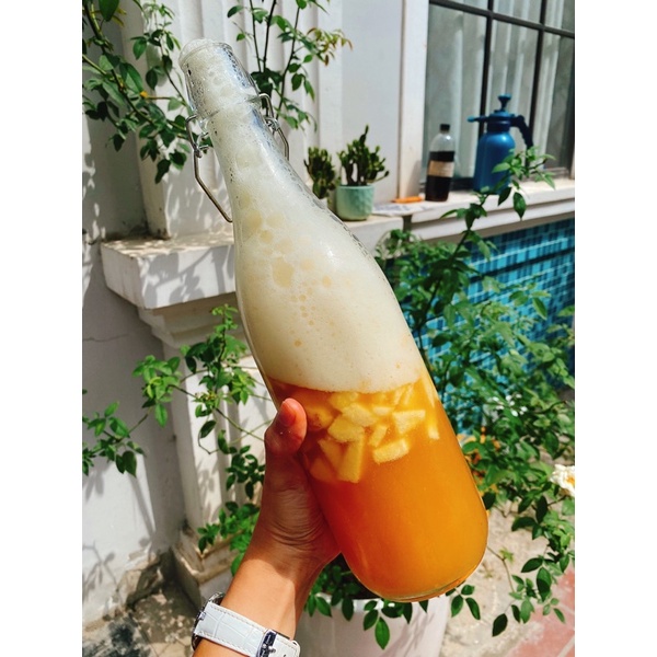 Chai lọ hũ thuỷ tinh nắp khoá cài siêu dầy