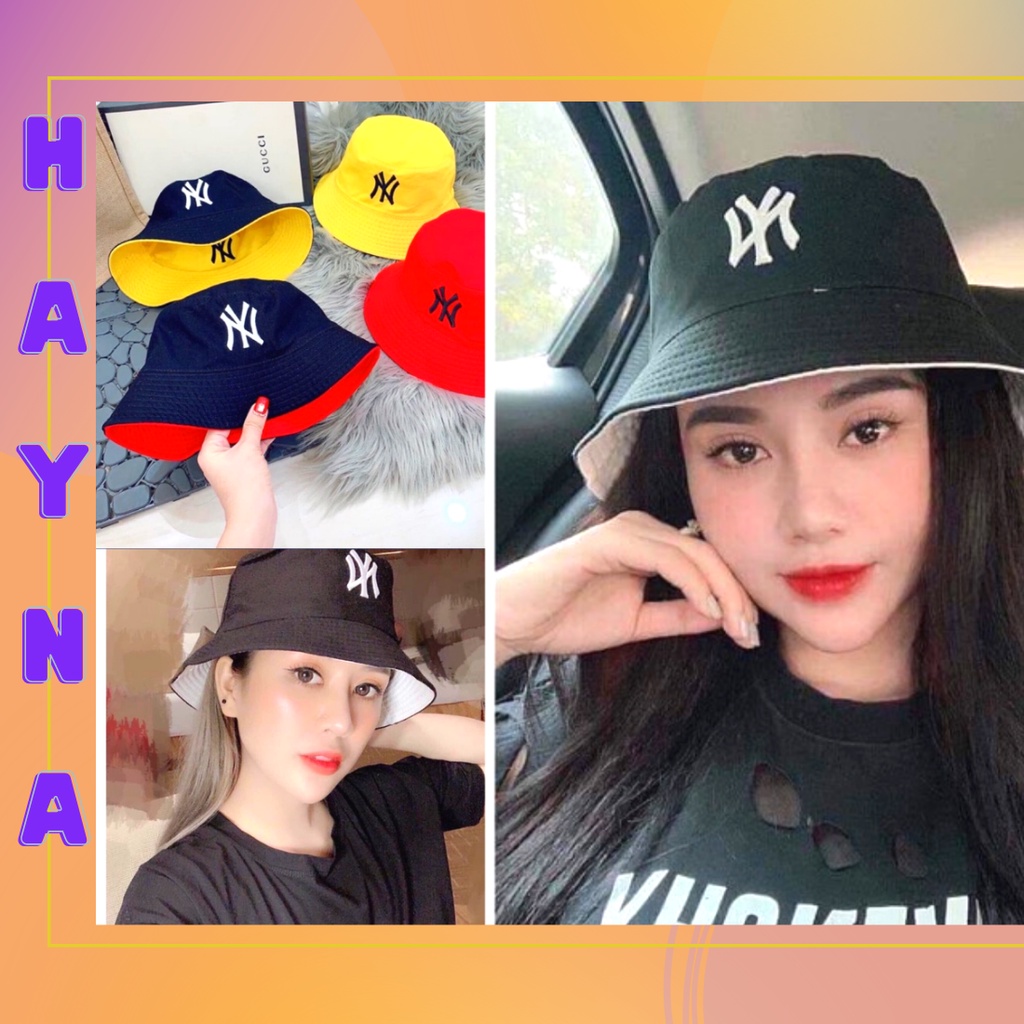 Mũ Bucket NY - NEWYORK hai mặt cao cấp, nam nữ đẹp, phong cách, 1 mũ 2 phong cách -  M88 - Hayna Hats