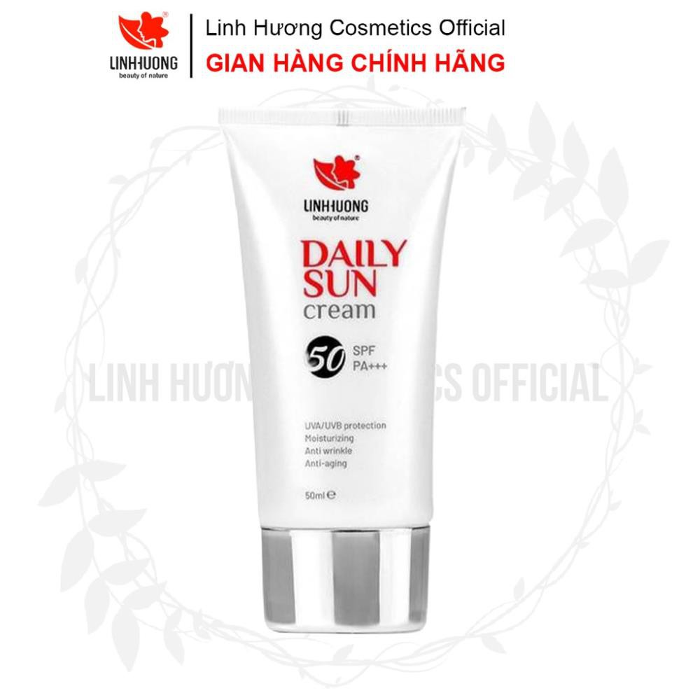 Kem chống nắng chiết xuất trà xanh Daily Sun Cream SPF50 PA+++ Linh Hương phù hợp mọi loại da