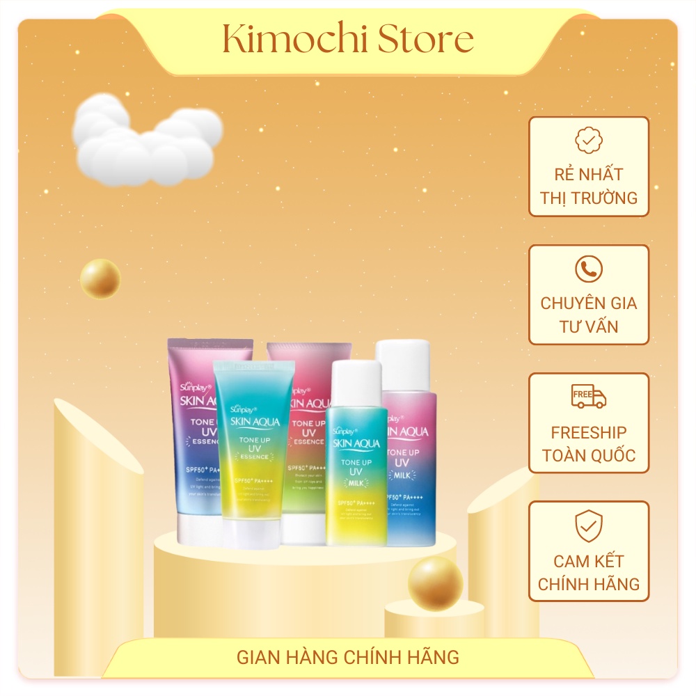 Kem chống nắng Sunplay Skin Aqua Tone Up UV Essence SPF50+ PA++++ Kimochi Store