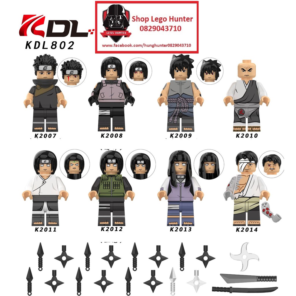 Xếp Hình Minifigures KDL 802 Naruto mô hình lắp ráp nhân vật bộ Anime Naruto